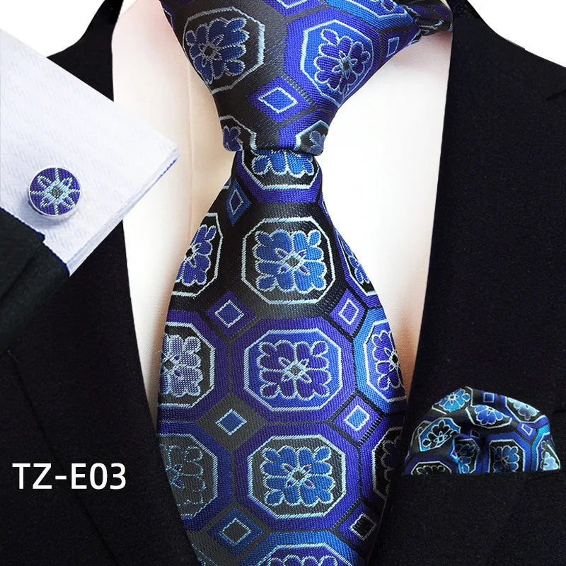 Luxury Men Tie Gold Paisley Necktie Set For Man Brand Business Daily Wear Gift Fit Wedding Workplace Suit Accessories Wholesale