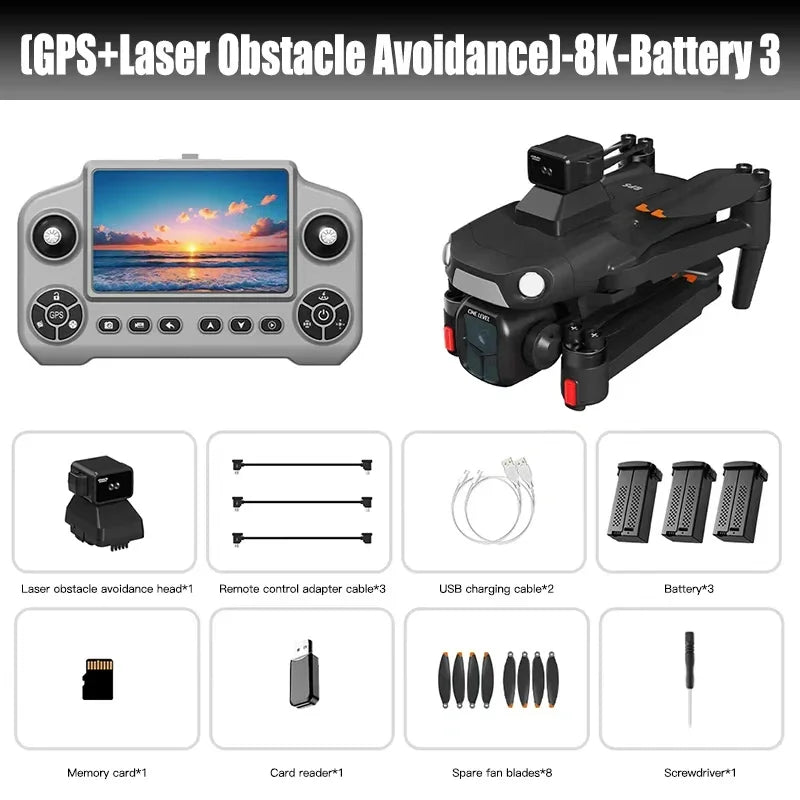 A1R 3S Original 8K Drone 4K Professional 5G GPS 360° Laser obstacle avoidance Brushless Foldable Quadcopter RC Distance 3KM Dron
