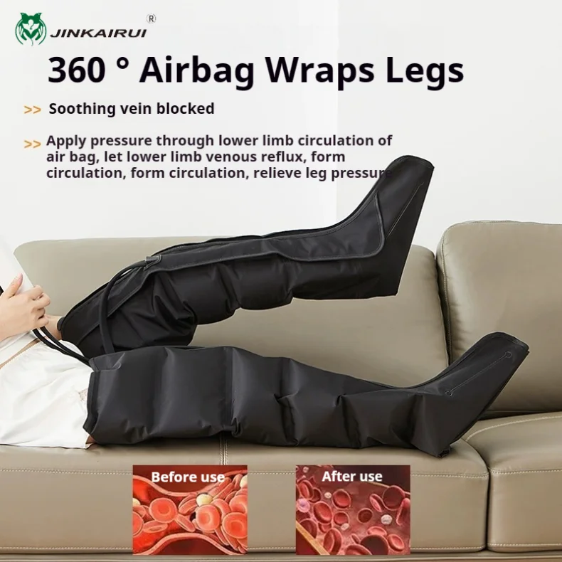 Air Pressure Leg Massager Foot Massage Boots Kneading Squeeze Deep Relaxation Calf With Remote Control
