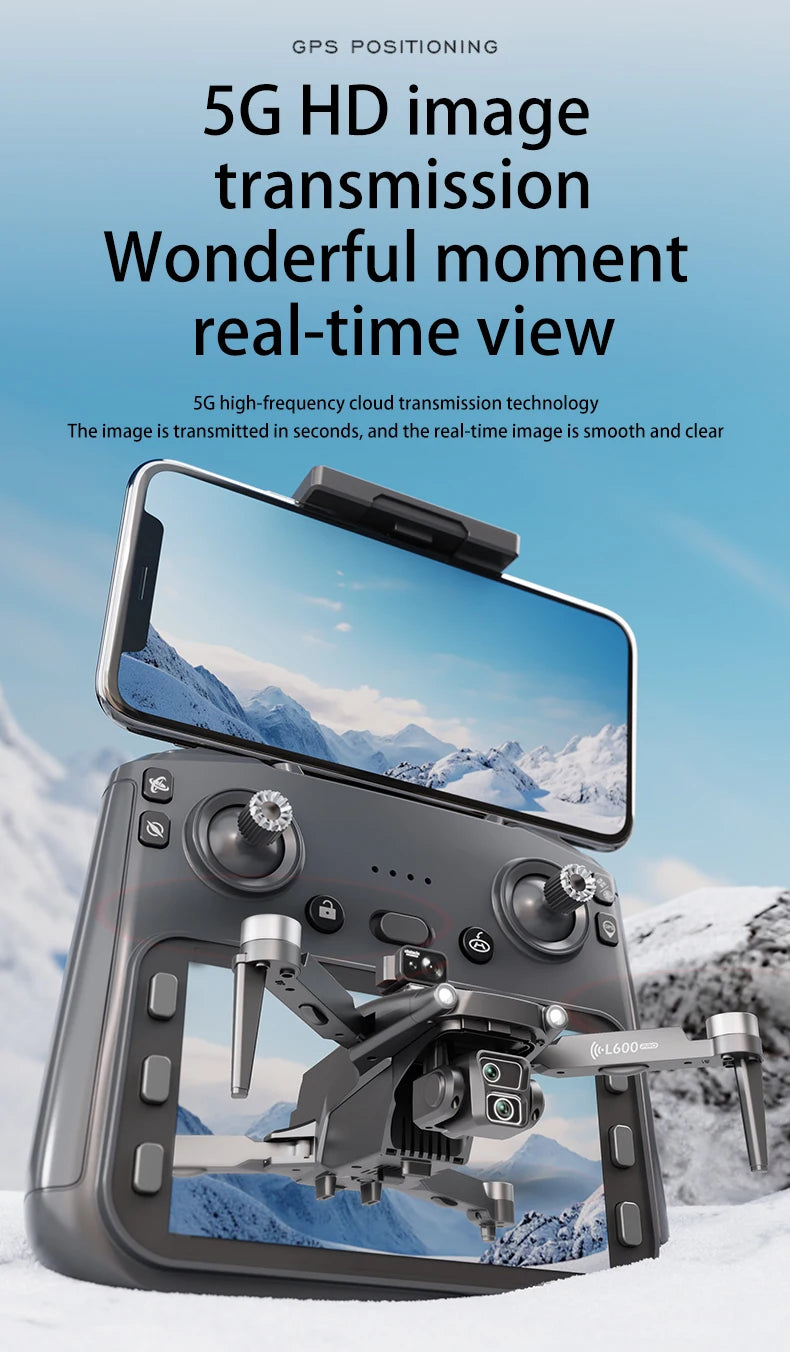 New L600-1 GPS Drone Professional 8K Camera Aerial FPV Brushless Avoiding Obstacle with Large Screen Remote Control Folding Dron