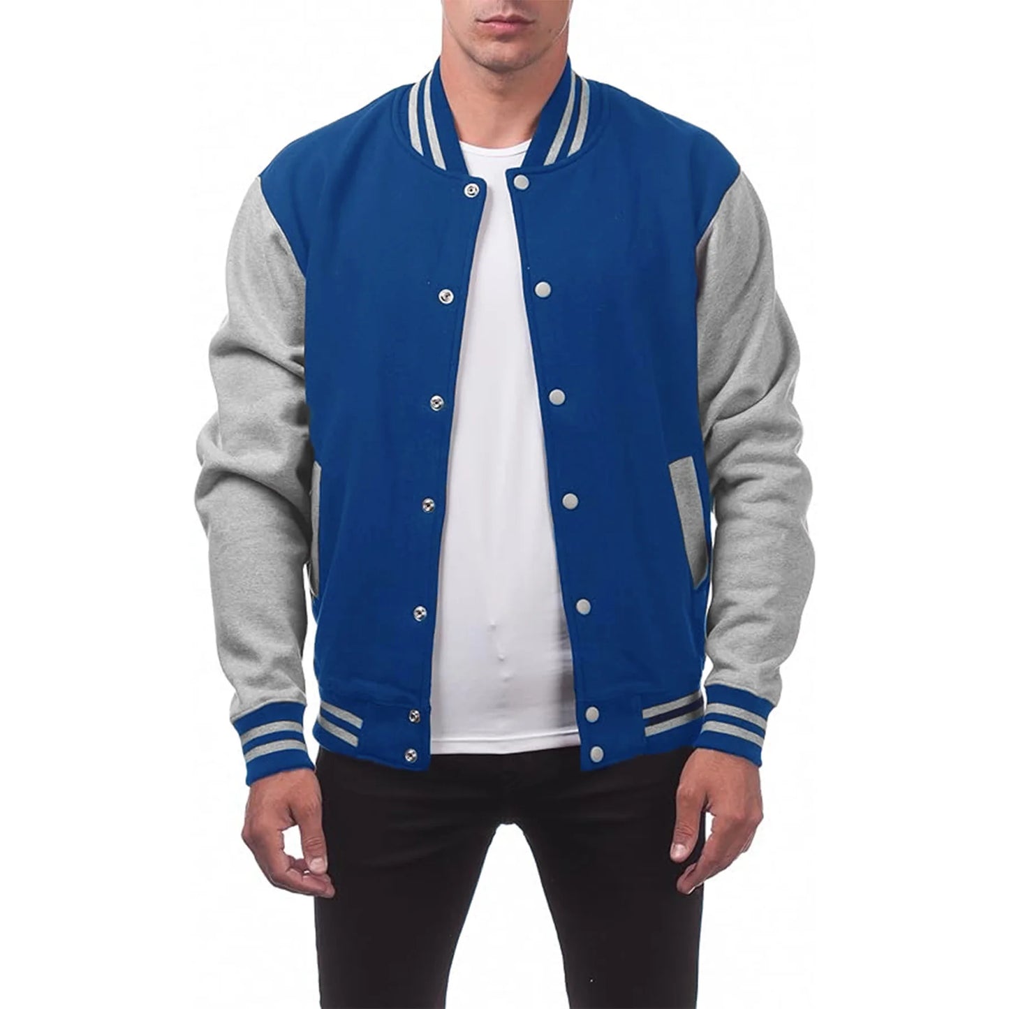 2025 New Arrival Fashion Fleece Casual Baseball Uniform Cotton Spliced Regular Rib Sleeve Brand Clothing Bomber Jacket Men S-XXL