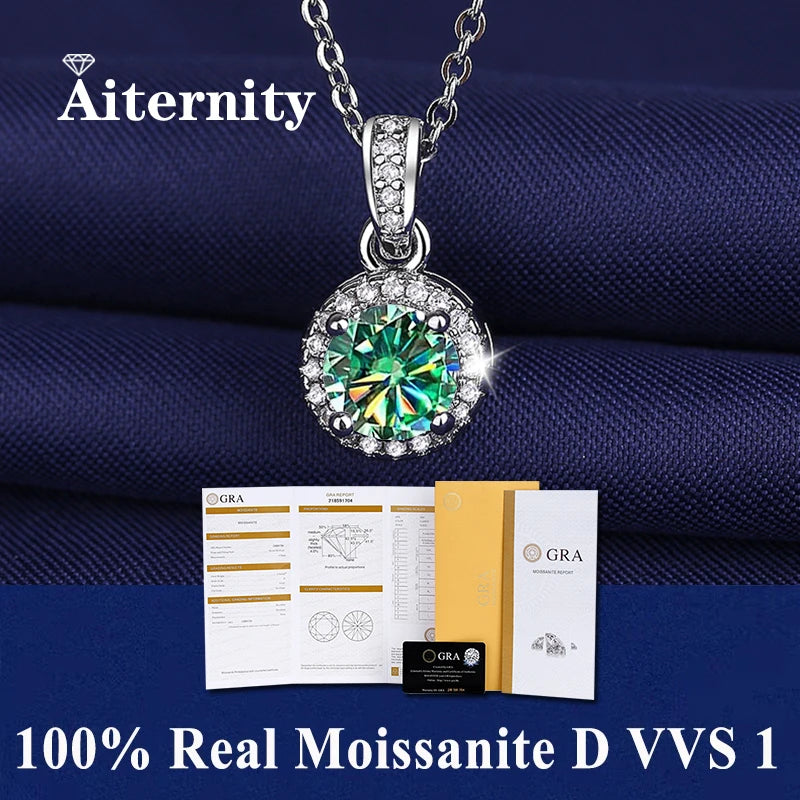 S925 Soild Sterling Sliver VVS1 D Color Moissanite Necklace  Chain With Certificate Fine Jewelry for Woman Jewelry