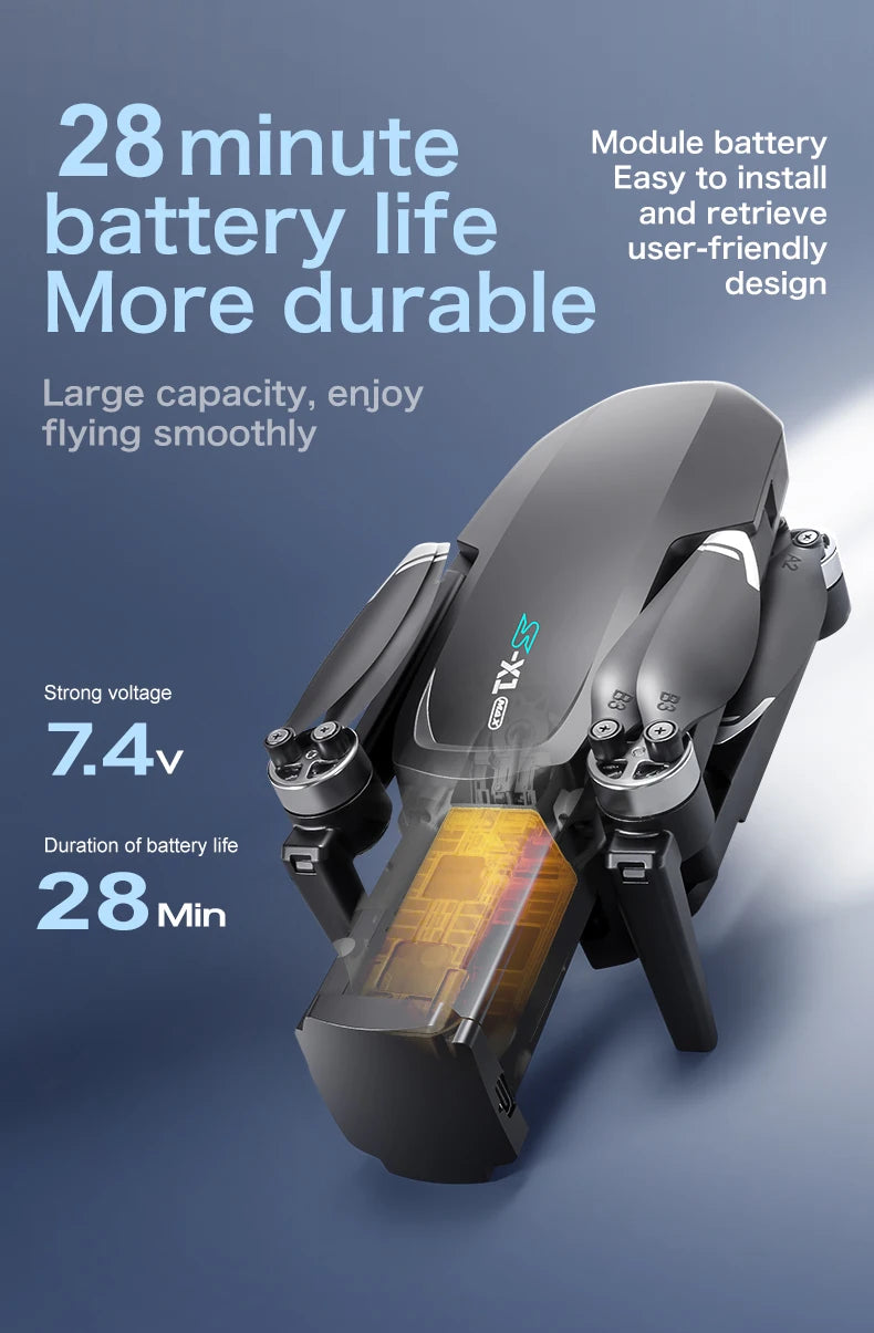 New S-X1 MAX GPS Drone Professional 8K Camera 3-axis Gimbal Aerial FPV Brush with Large Screen Remote Control Folding Quadcopter