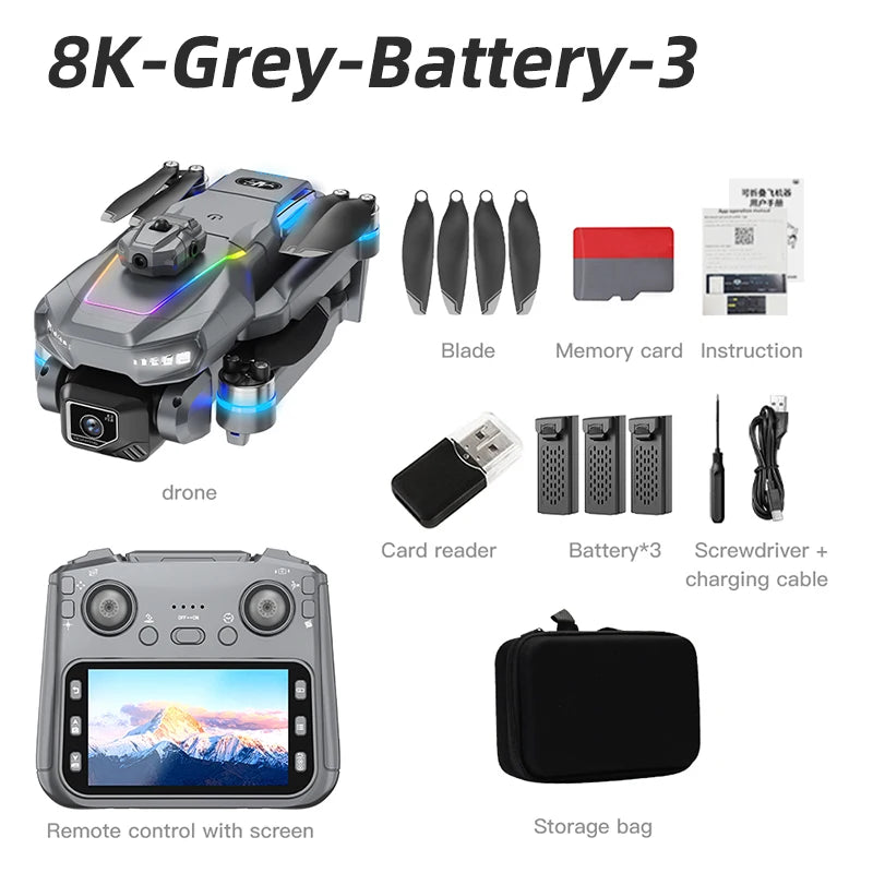 For Xiaomi 2026 NEW AE19 Drone With Remote control Obstacle Avoidance 8K HD Dual Camera Brushless WiFi FPV Foldable Quadcopter