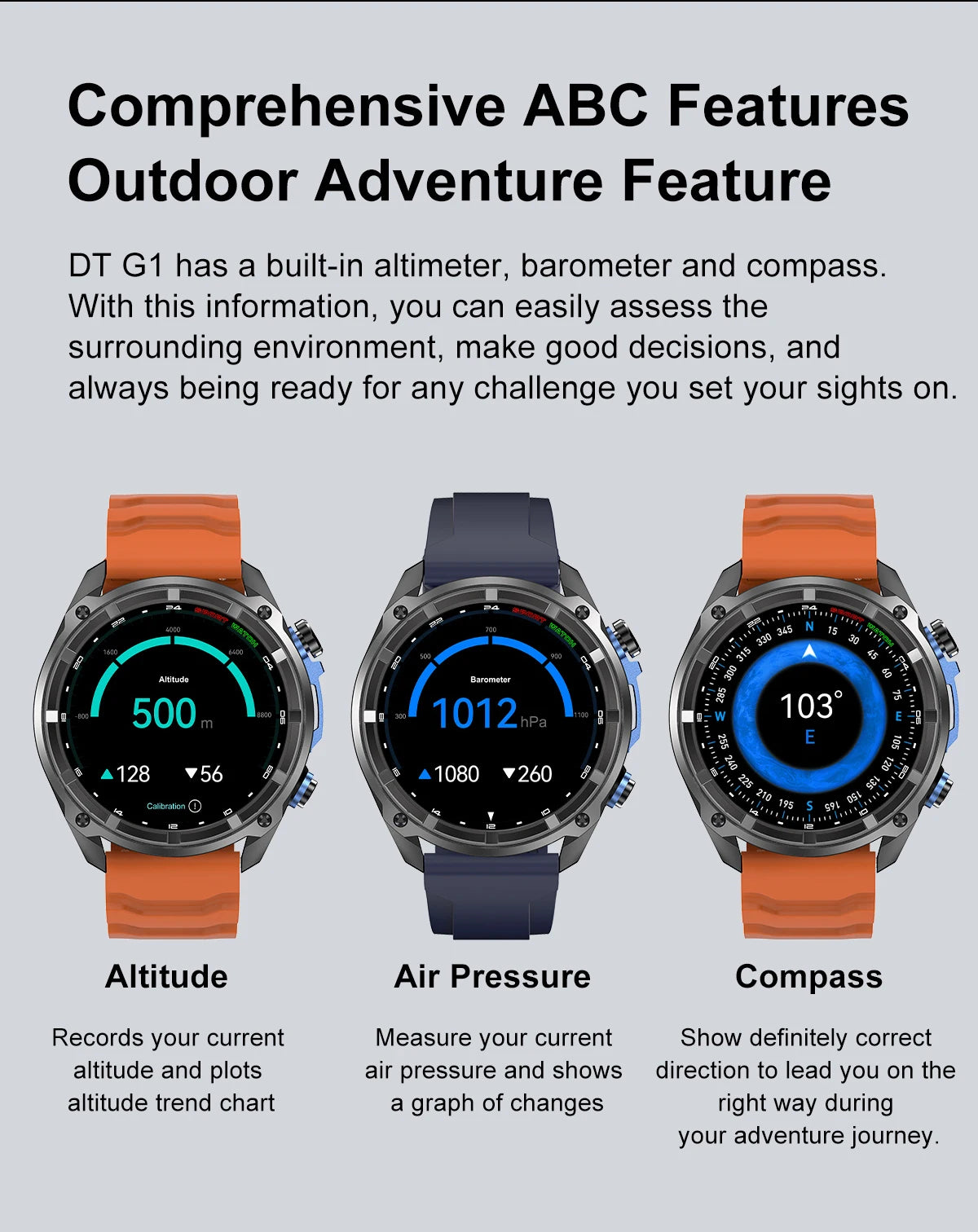 New Built in Real GPS HD Smart Watch Men Outdoor Altimeter 1000mAh Battery 4GB Memory 10ATM Waterproof Bluetooth Call Smartwatch