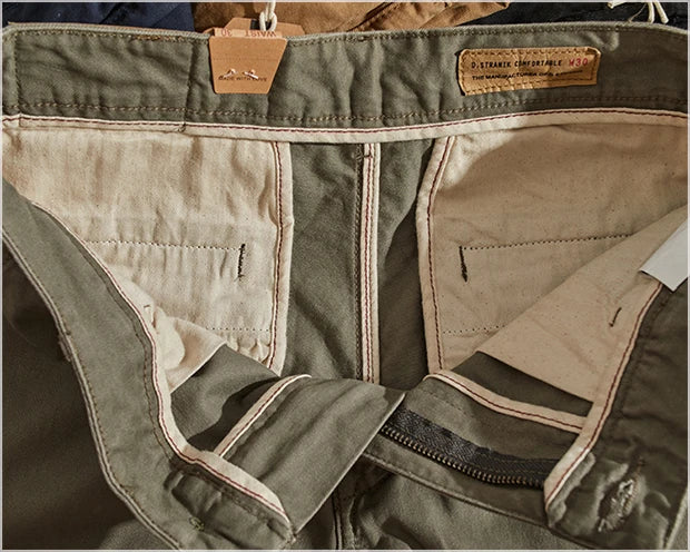 American Retro Workwear Pants Men's Heavyweight Chino Casual Straight Leg Tapered Versatile Cotton Urban Faion Trousers