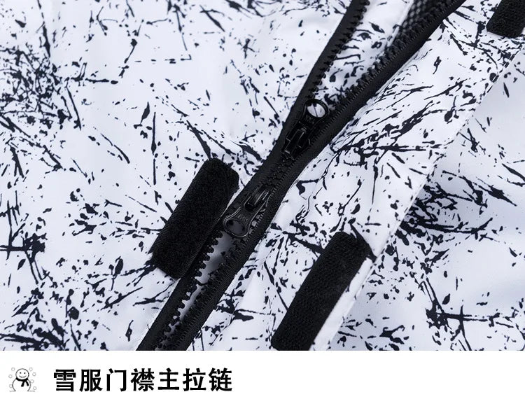 -30 Degrees Winter Thermal Warm Ski Jacket Women Waterproof Windproof Snowboard Coat Snow Costumes Female Skiing Suit 10 Colors