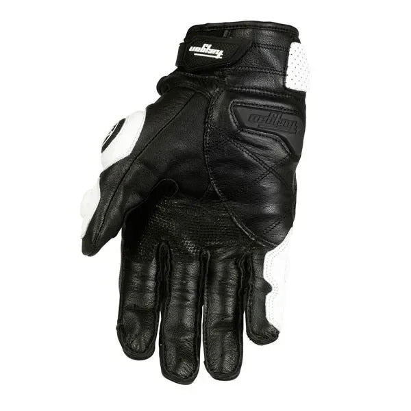 Mens Women 4 Season Driving Supertech Black/White Motorcycle Leather Gloves Racing Glove Motorbike Cowhide Race Bike Knight