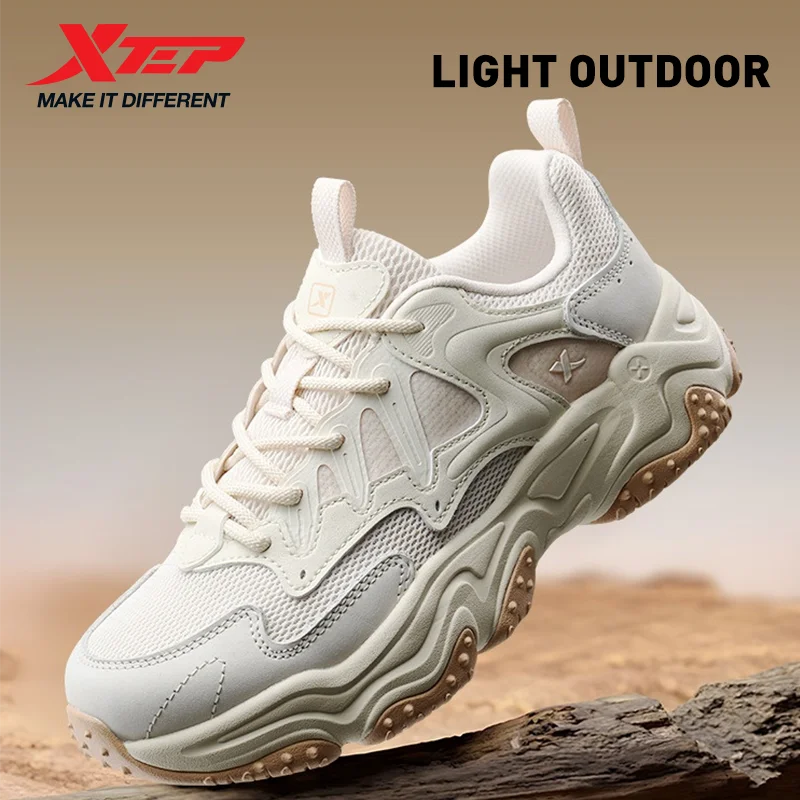 Xtep Youmu Women's Casual Shoes 2025 Summer Lightweight Breathable Thick-soled All-matched Retro Leisure Shoes 875218320009