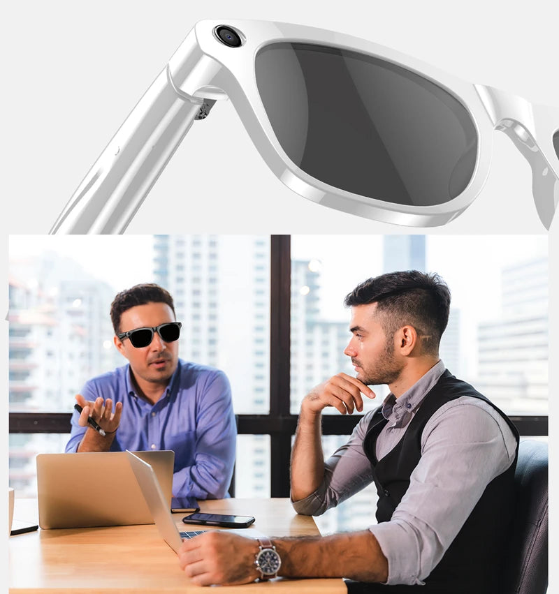4K AI Smart Photochromic Glasses Multifunction Camera Bluetooth Call Voice Assistant Music Player Translate Glasses For Xiaomi