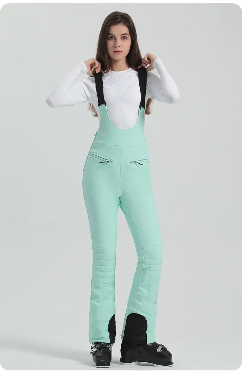 Winter New Skiing Pants 2025 Female Slim Snow Trousers Women Sport Windproof Ski Overalls Outdoor Mountain Snowboard Jumpsuits