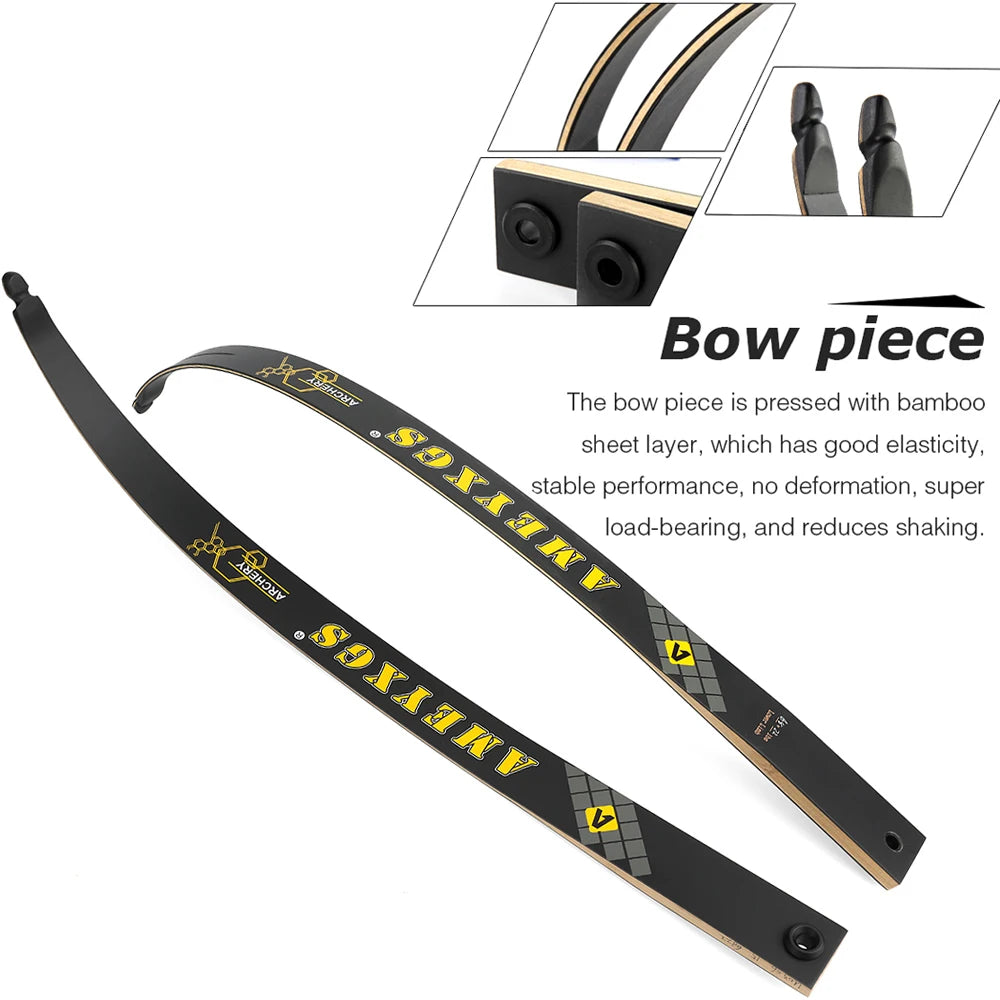 68" 20-40lbs Recurve Bow Archery Take Down Bow Carbon Arrow Shooting Split Wooden Bow Right Hand Hunting Target Practice Set