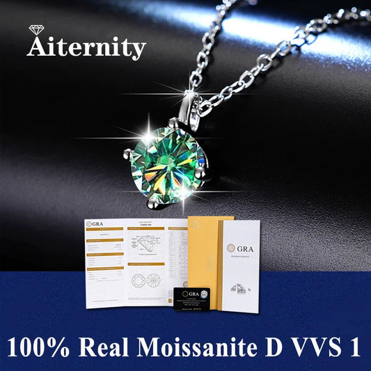S925 Soild Sterling Sliver VVS1 D Color Moissanite Necklace  Chain With Certificate Fine Jewelry for Woman Jewelry
