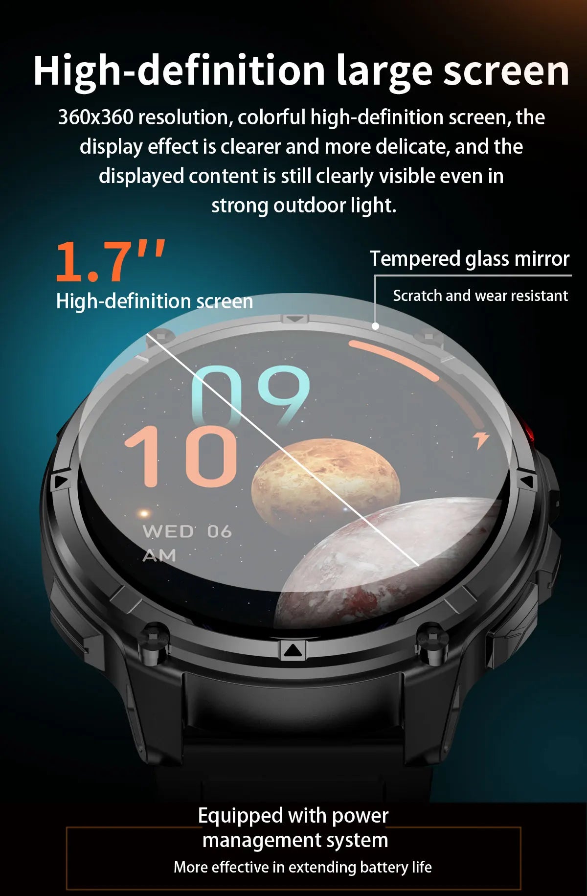 2026 New T-Rex3 Ultra 1100Mah Military Smart Watch Men 1.7"AMOLED GPS Path 5ATM Waterproof Compass LED Flashlight Smartwatch iOS