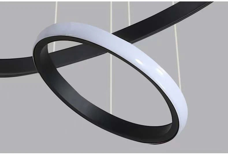 Nordic Simple Circles Pendant Lamp Chandelier LED 3 Rings lights for Dining Bar Living Room Chandelier Loft home decoration