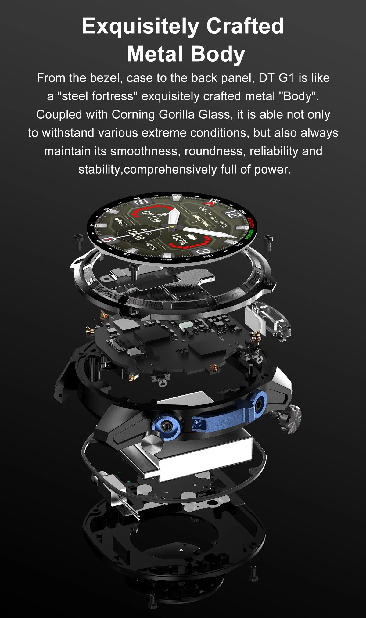 New Men GPS Offline Map Smart Watch Built-in GPS 4GB Memory HD Corning Gorilla Screen 10ATM Waterproof Bluetooth Call Smartwatch