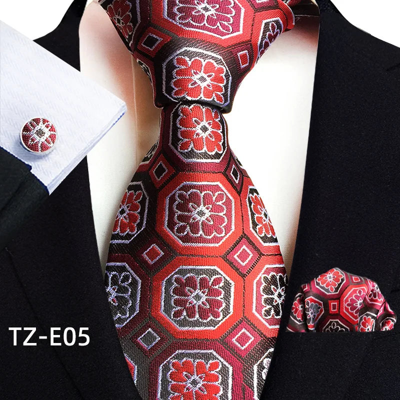 Luxury Men Tie Gold Paisley Necktie Set For Man Brand Business Daily Wear Gift Fit Wedding Workplace Suit Accessories Wholesale