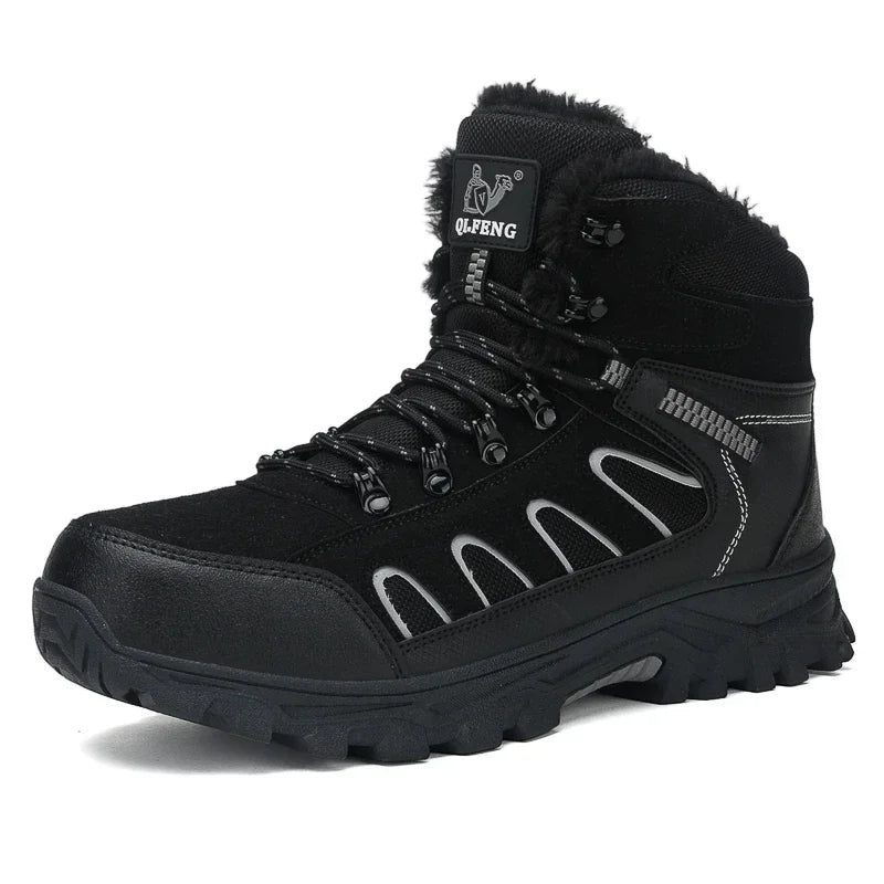 Large 49 Outdoor Ankle Boots Men Non Slip Fashion Lace Up Climbing Leather Winter Hiking Footwear High Top Leisure Hiking Shoes