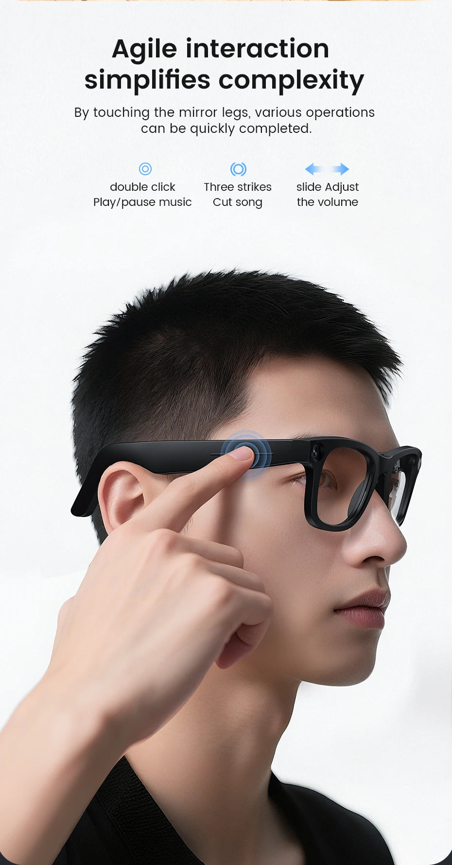 New Smart Glasses HD 8K Electrochromic Lens Bluetooth Call Music AI Voice Translate Video Recording Camera Sunglasses Men Women