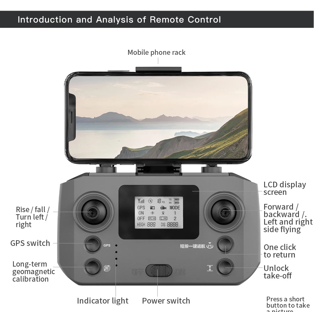 L600-1/L600 PRO MAX Remote control drone with screen Dual camera 4K Professional dron with camera GPS FPV quadcopter 3KM flight