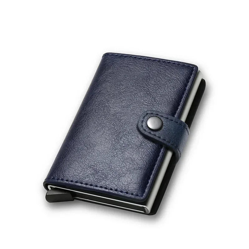 Rfid Visit Credit Card Holder Storage Luxury Small Smart Wallet Metal Business Cardholder Case Women Minimalist Walet for Men
