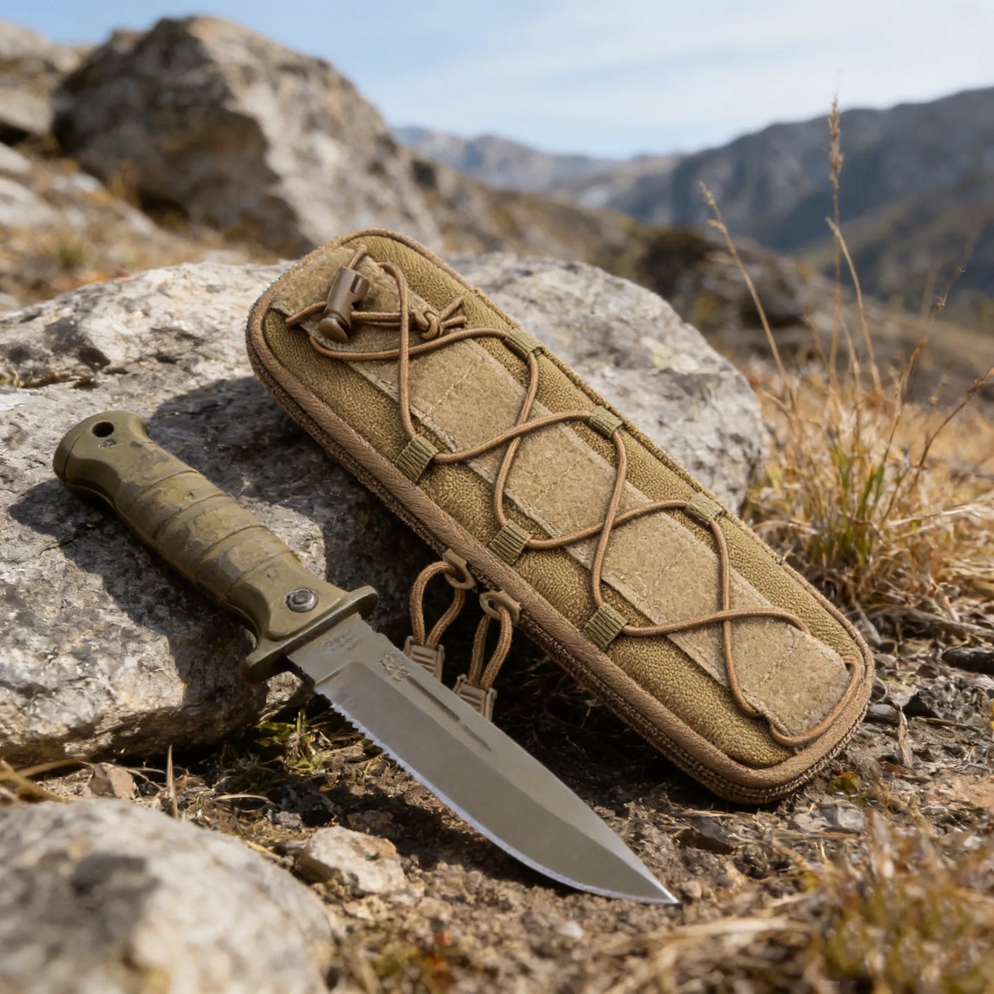 Tactical Molle Knife Pouch EDC Tool Knives Holder Hunting Accessories Outdoor Sports Hiking Camping Hunting Flashlight Holster