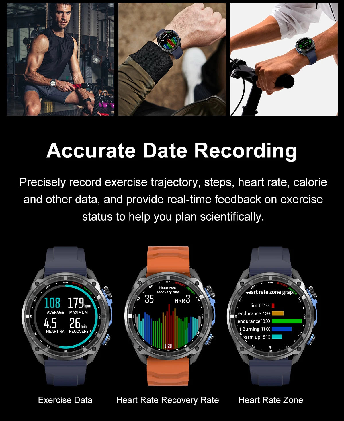 New Men GPS Offline Map Smart Watch Built-in GPS 4GB Memory HD Corning Gorilla Screen 10ATM Waterproof Bluetooth Call Smartwatch