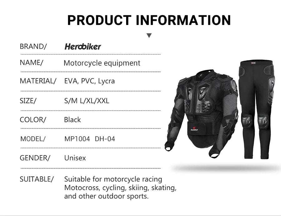 5XL Motorcycle Jackets Men's Full Body Armor Protection Jackets Motocross Enduro Racing Moto Protective Equipment Clothes