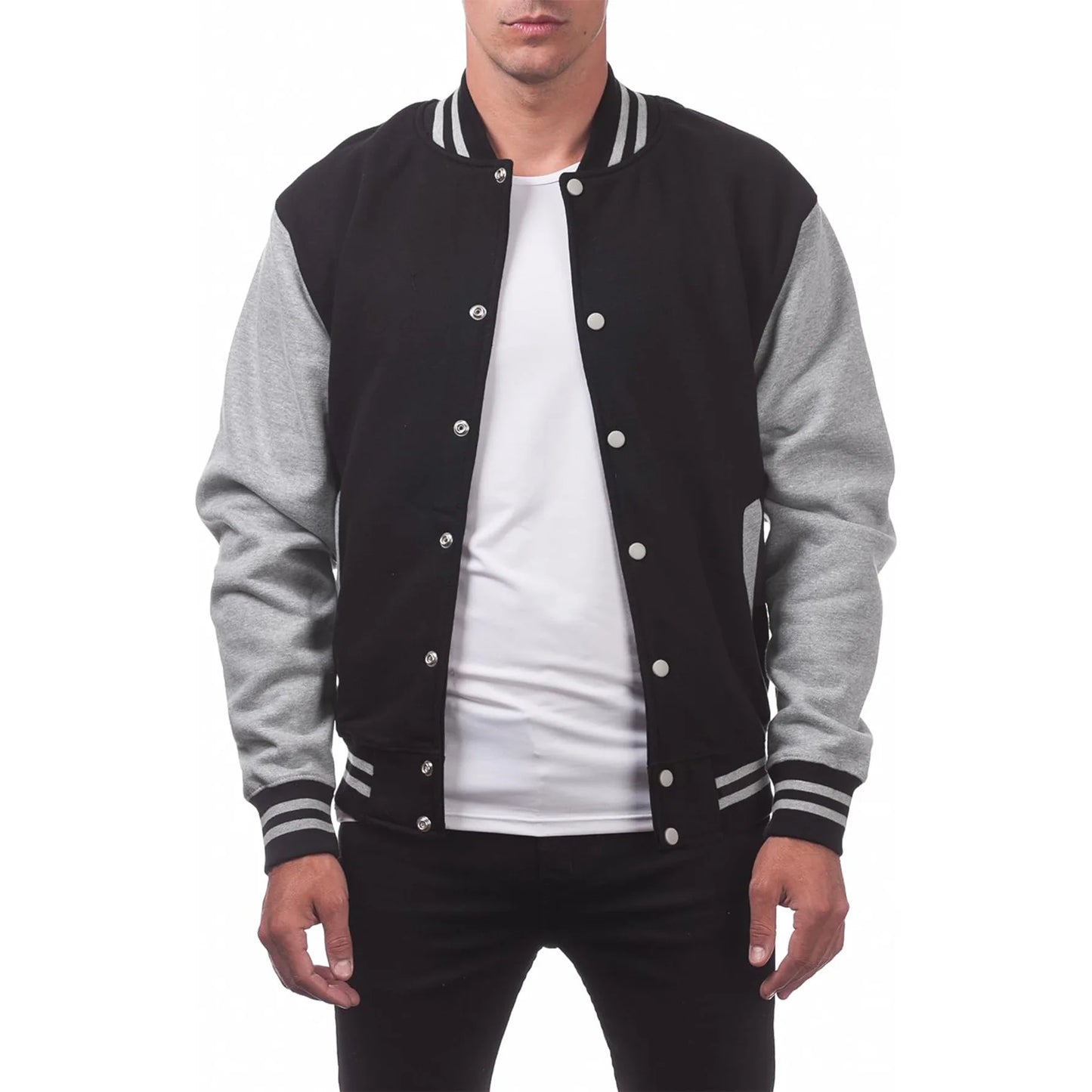 2025 New Arrival Fashion Fleece Casual Baseball Uniform Cotton Spliced Regular Rib Sleeve Brand Clothing Bomber Jacket Men S-XXL