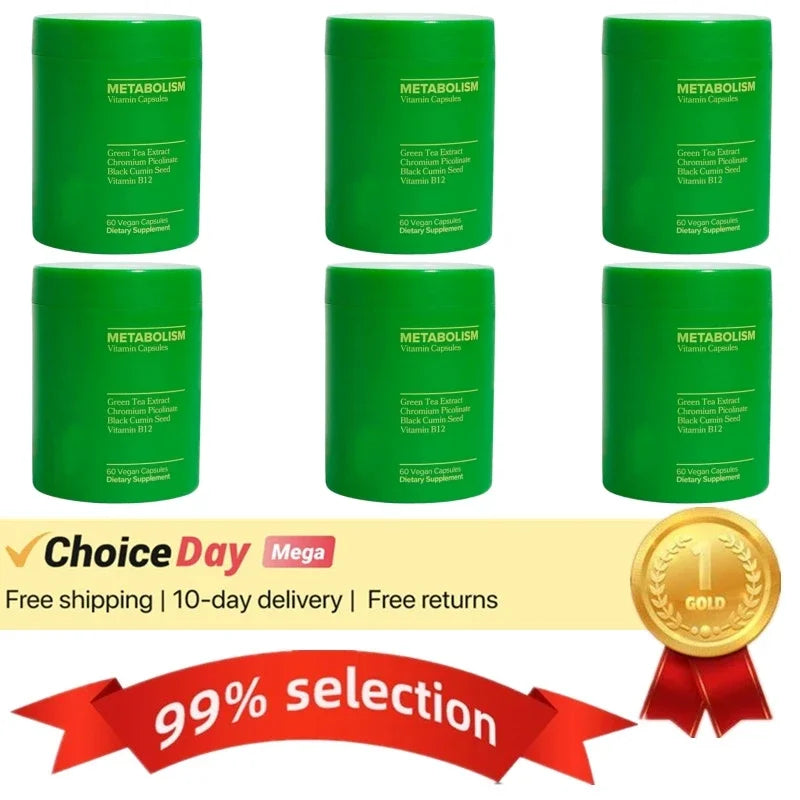 Green Tea Supplement Curb Cravings Vegan Capsules Vitamin B12 Antioxidant Metabolism Support Weight Loss Pills Fat Burning Detox