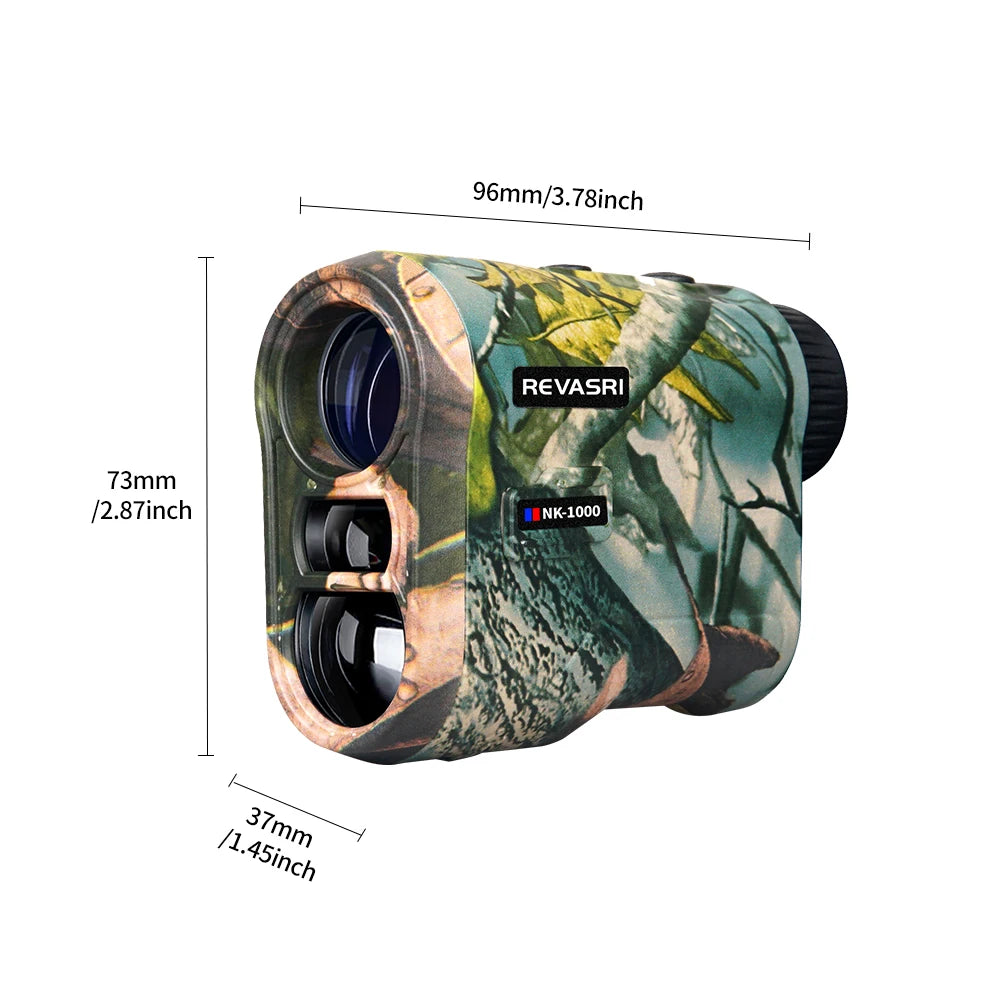 REVASRI Laser Rangefinder 1000M Hunting Range Finder with Rechargeable Battery Outdoor Target Acquisition Technology Monocular