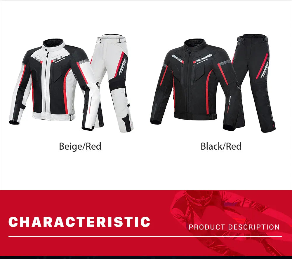 HEROBIKER Waterproof Motorcycle Jacket Man Racing Jacket Wearable Motorcycle Pants Moto Clothing With EVA Protection
