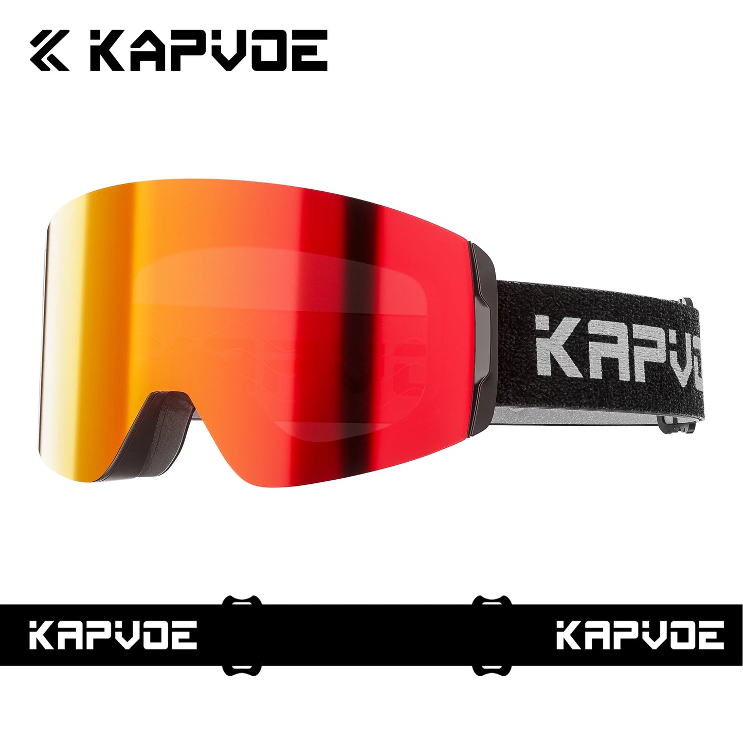 KAPVOE New Outdoor Photochromic Ski Goggles Magnetic Anti-fog Ski Glasses Winter Sports Skiing Snowboard Men Women UV400 Snow