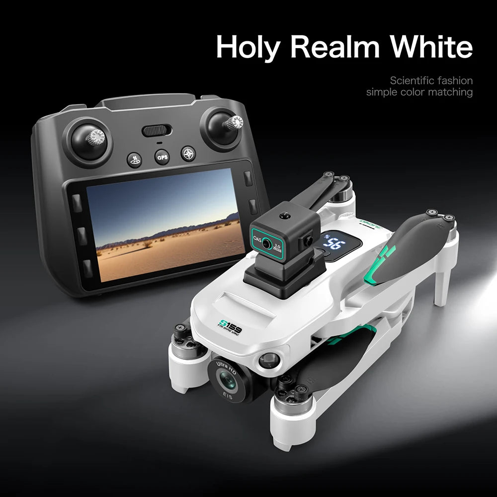 S159 GPS Drone Professional 360° Obstacle Avoidance Brushless 8K HD Dual Camera With Screen 5G WIFI FPV Dron Foldable Quadcopter