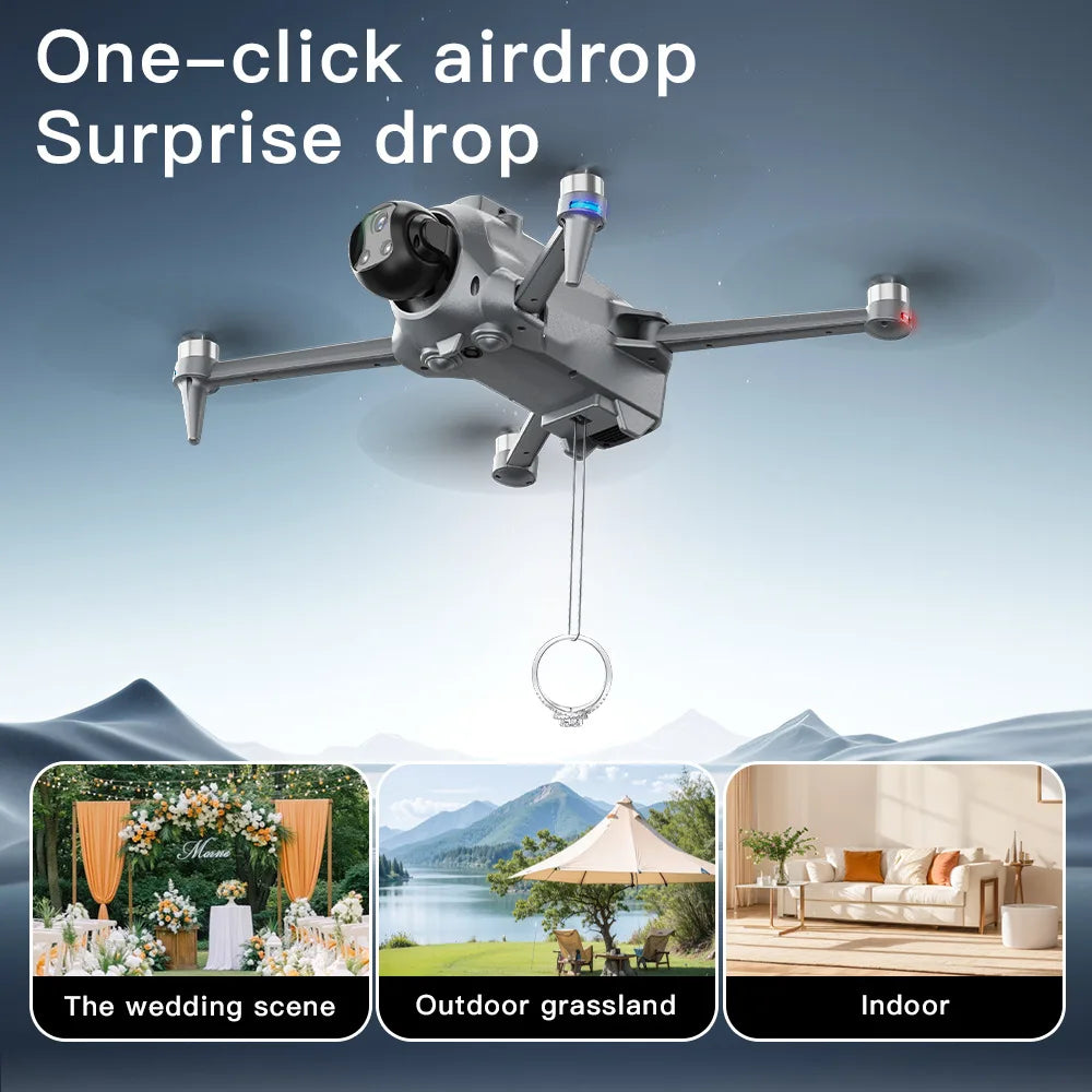 New Quality AE20 Drone GPS One Click Airdrop Brushless Motor Screen Lifting Obstacle Avoidance Intelligent Positioning Aircraft
