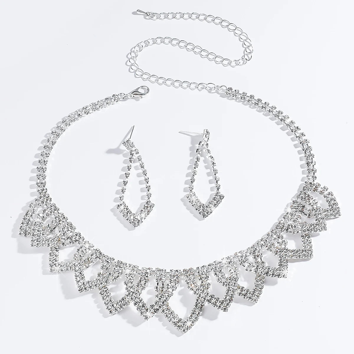 Women's Design Geometric Necklace Earrings Bracelet Ring Jewelry Set Wedding Banquet Party Holiday Gift