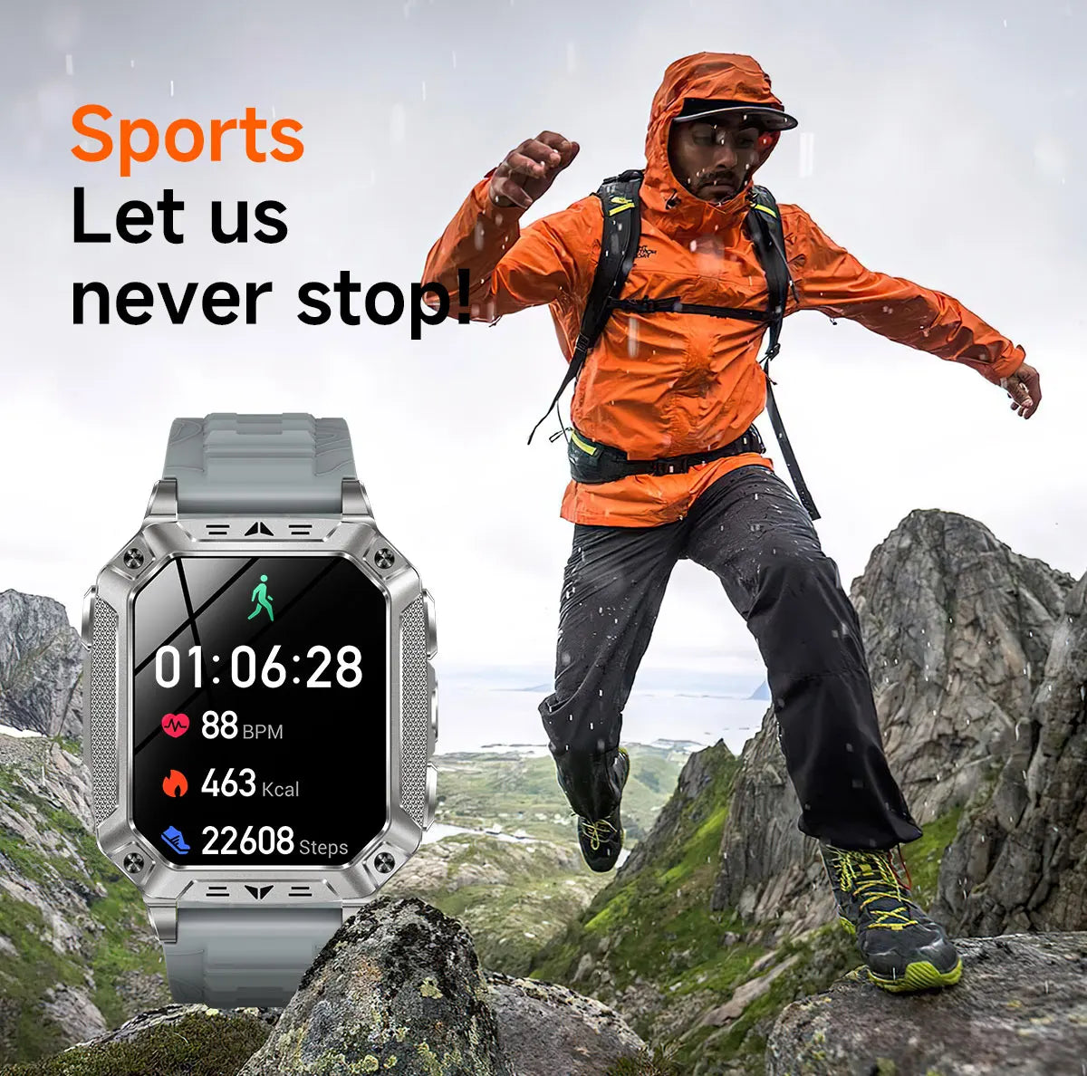 2026 HOT New 1400mAh Large Battery Smart Watch Military Quality 10ATM Waterproof Tactics 100+Sport Bluetooth call SmartWatch Men