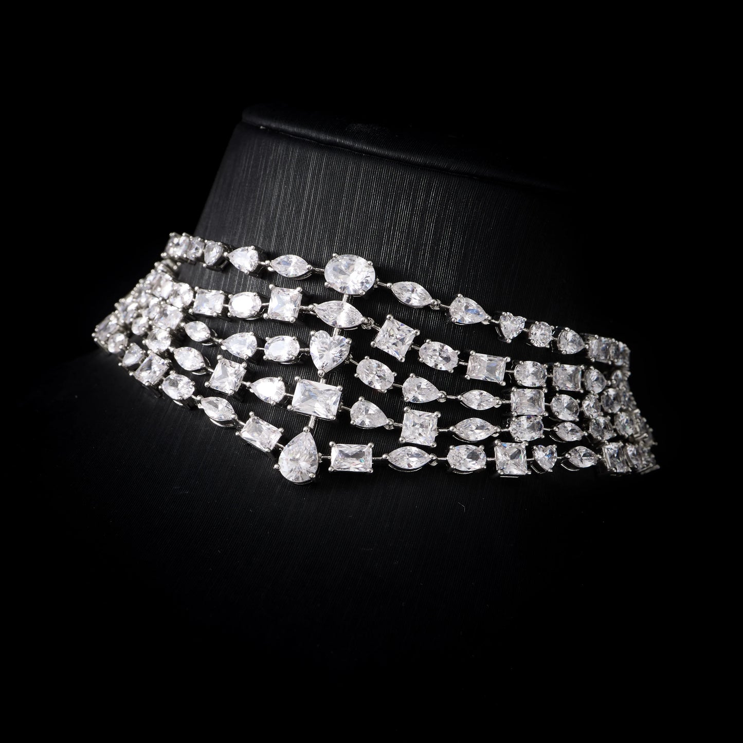 IN JEWELIFE 00113 Luxury Choker Neck Necklaces Set for Women Jewelry Sets Unique Color Cubic Zirconia Wedding Accessories 00044