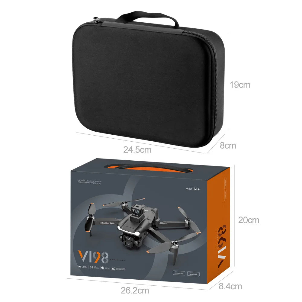 V198GPS Drone 8K Profesional HD Camera ESC Brushless Obstacle Avoidance Aerial Optical Foldable Quadcopter Mini Dron