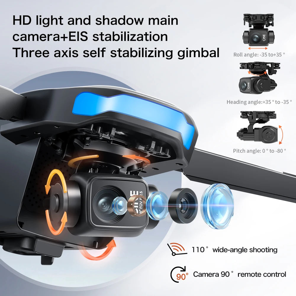 New S-X1 Profesional GPS Drone with 4K Camera 3-axis gimbal Aerial Brushless Large Screen Remote Control Quadcopter FPV Drones