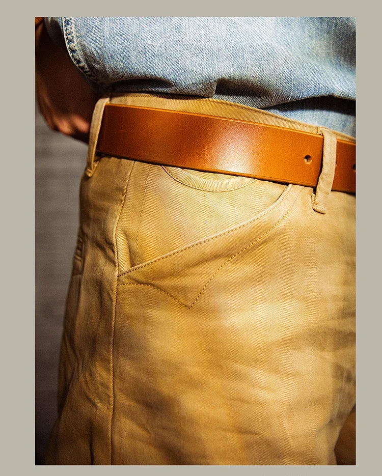 Red Tornado Chino Pants Retro Style Men's Cinch Back Casual Trousers Straight Fit CK-0010