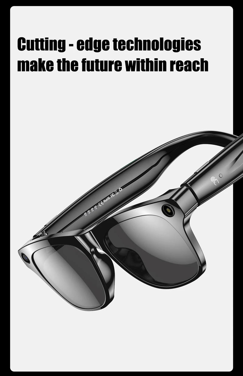 4K AI Smart Photochromic Glasses Multifunction Camera Bluetooth Call Voice Assistant Music Player Translate Glasses For Xiaomi