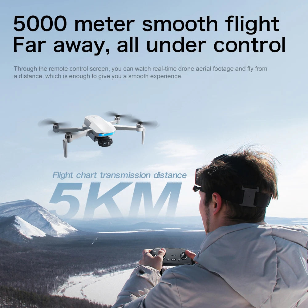 S-X1 New Drone with Screen 3-Axis Anti-shake Gimbal 4K Aerial Brushless Drones RC Quadcopter 5G GPS 8K HD Cameras EIS Mini Dron