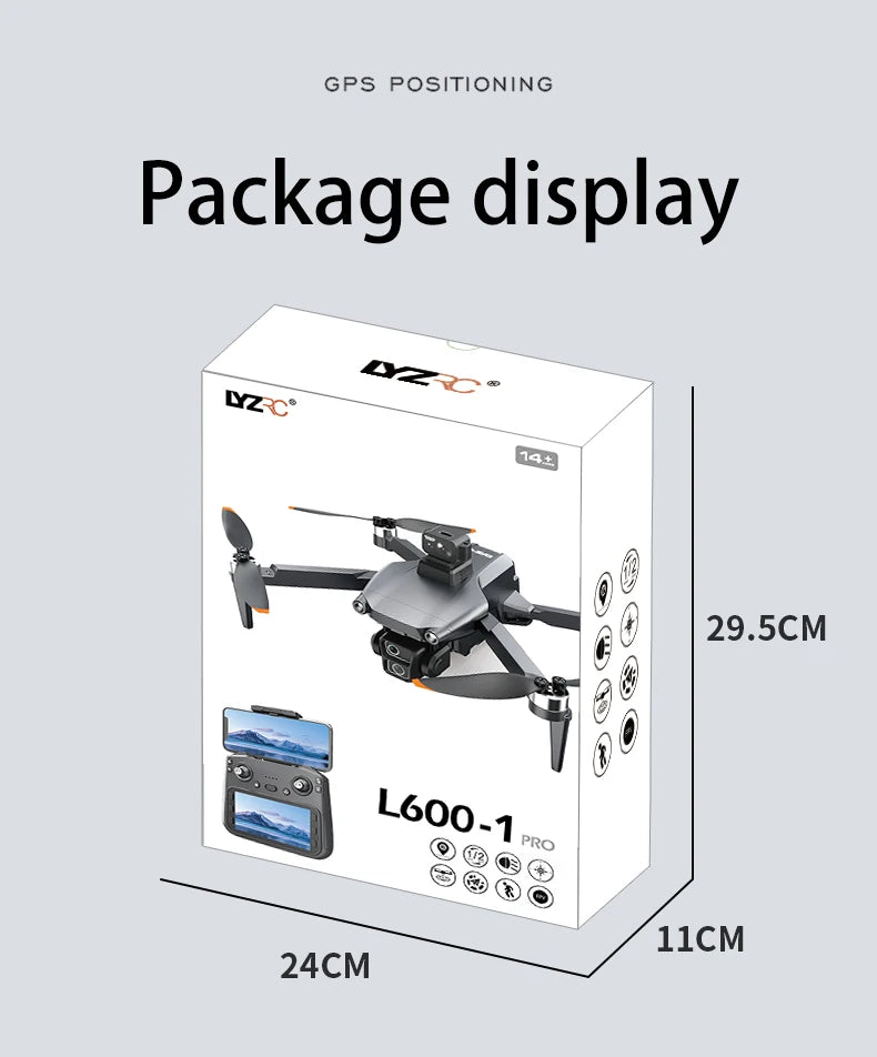 New L600-1 GPS Drone Professional 8K Camera Aerial FPV Brushless Avoiding Obstacle with Large Screen Remote Control Folding Dron