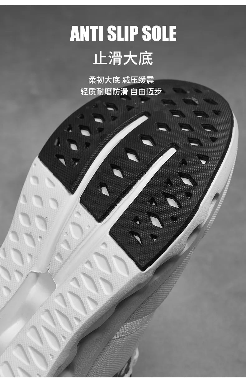 Men Casual Sports Running Shoes Marathon Air Cushion Breathable Lightweight Men Comfortable Athletic Nonskid Sneakers Outdoor