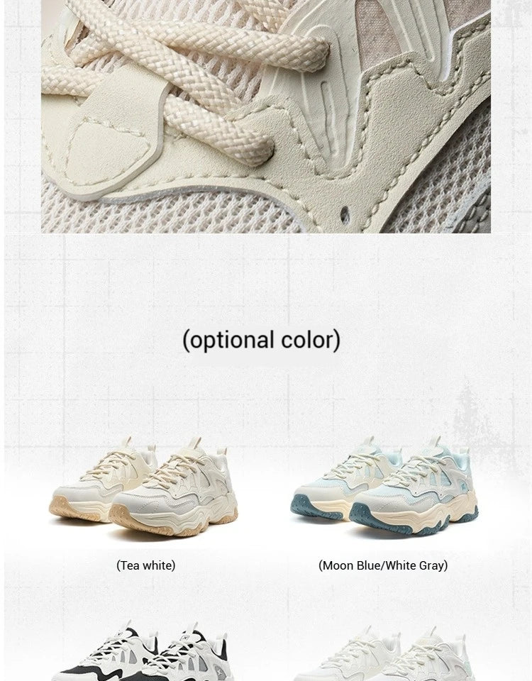 Xtep Youmu Women's Casual Shoes 2025 Summer Lightweight Breathable Thick-soled All-matched Retro Leisure Shoes 875218320009
