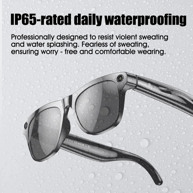 6K HD AI Smart Glasses Photochromic Multifunction Bluetooth Calling Voice Assistant Music Player Translate Camera Glasses 2025