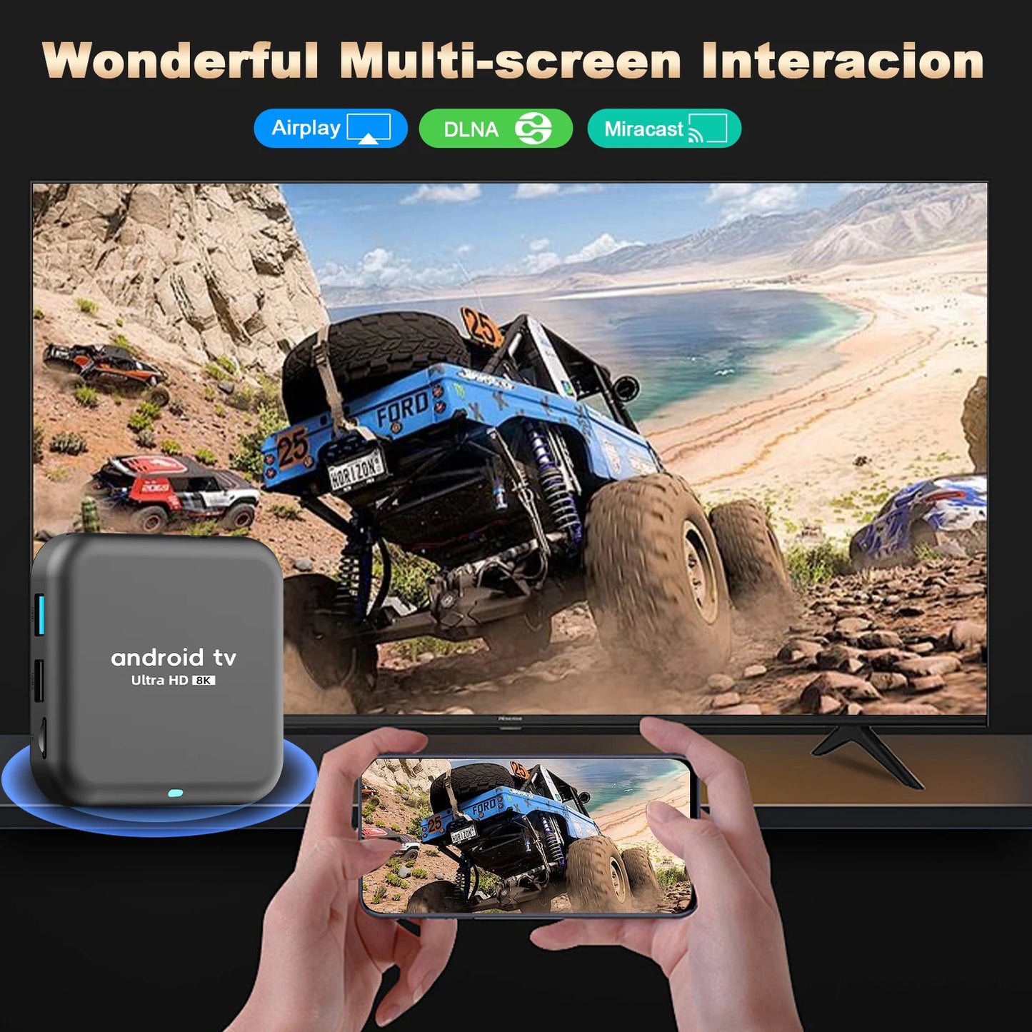 Smart TV Box 2026 Android 16 Q18 RK3518 Dual Wifi 5G Wifi6 Google Assistant 8K Video BT6.0 Netflix 8GB 128GB 256GB Media Player