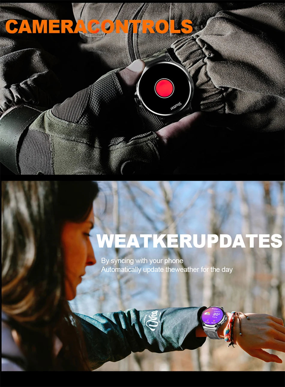 2025 New Military GPS V69 Smart Watch Men 1.85 inch 710 mAh Heart Rate GPS Sports IP68 Waterproof Bluetooth Talk  Smartwatch Man