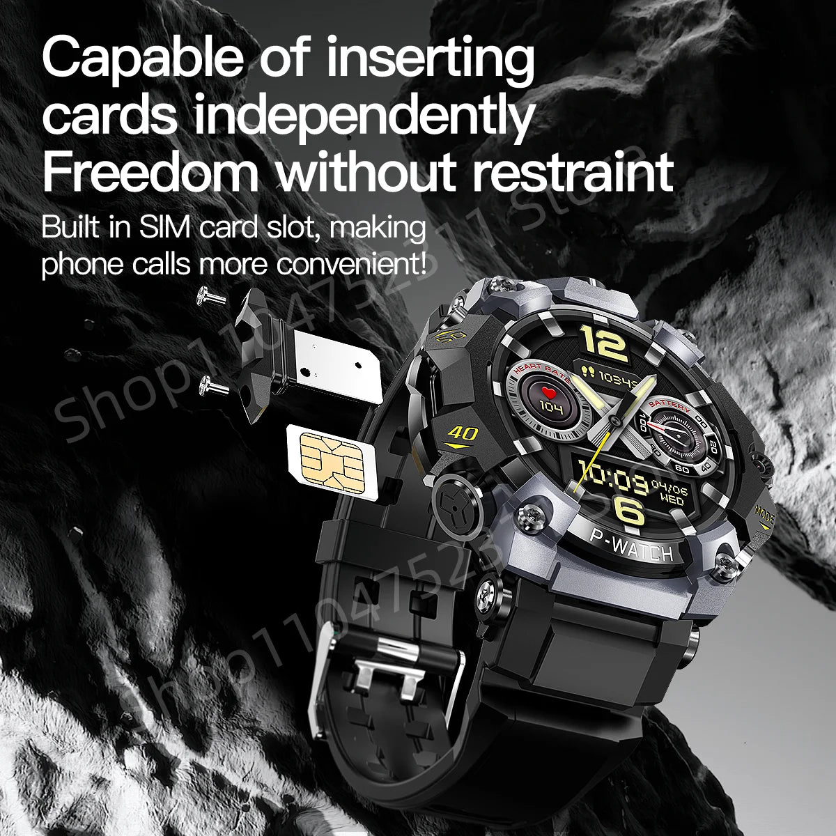 P-Watch 5g Full Netcom Smartwatch 1.508 inch Amoled HD Screen inset 4g/5g Sim Card GPS WIFI IP68 Waterproof Swimming Smart Watch